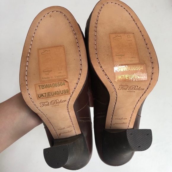 Ted Baker Leather Butterfly Design Platform Pumps - Picture 6 of 8